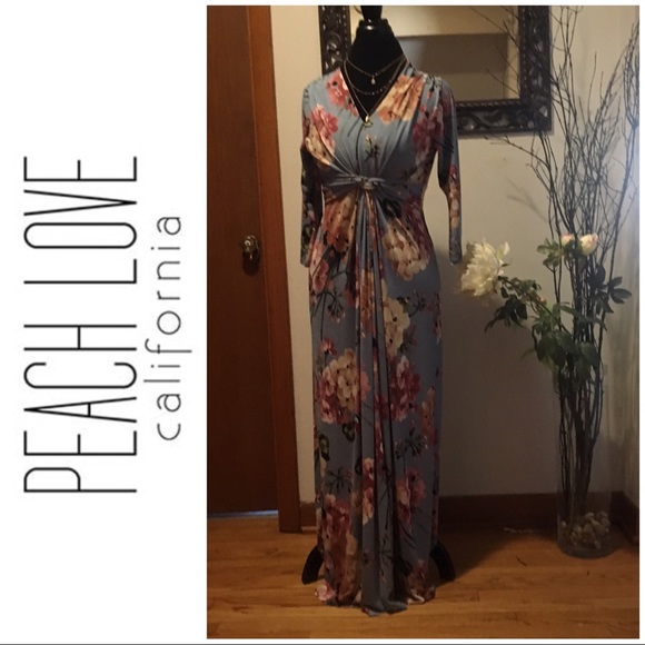 Peach Love California Dresses & Skirts - ❤️‍🩹 Peach Love Blue Knot Blossom Maxi Dress Medium